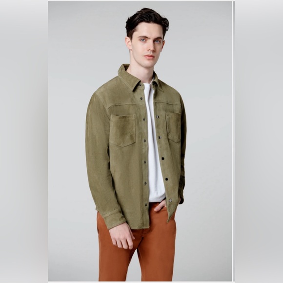 Blank NYC Other - 💚 Sophisticated Blank NYC Men’s Goatskin Leather Shirt Jacket 💚